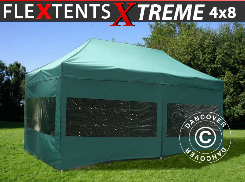 Faltzelt FleXtents Xtreme 60 4x8m Grün, mit 6 Seitenwänden - Imagen 2