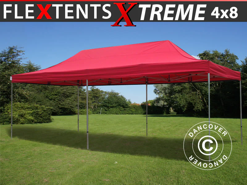 Faltzelt FleXtents Xtreme 60 4x8m Rot - Imagen 2