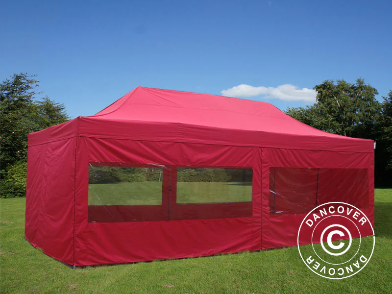 Faltzelt FleXtents Xtreme 60 4x8m Rot, mit 6 Seitenwänden - Imagen 3