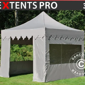 Faltzelt FleXtents PRO "Morocco" 3x3m Latte, mit 4 Seitenwänden