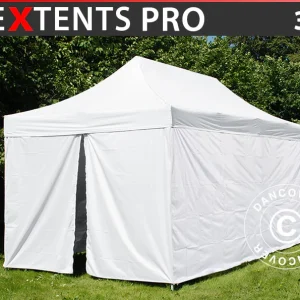 Faltzelt FleXtents® PRO, Sanitäts- & Notfallzelt, 3x6m, weiß, inkl. 6 Seitenwände