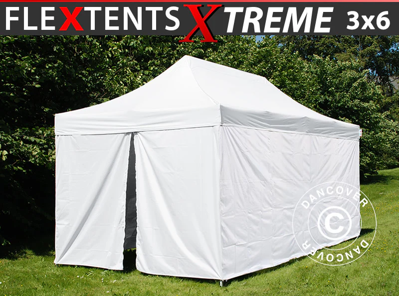 Faltzelt FleXtents® Xtreme 50, Sanitäts- & Notfallzelt, 3x6m, weiß, inkl. 6 Seitenwände - Imagen 2