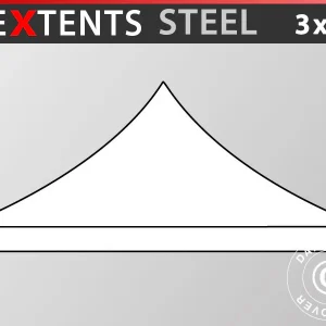 Dachplane für Faltzelt FleXtents Steel und Basic v.3 3x6m, weiß