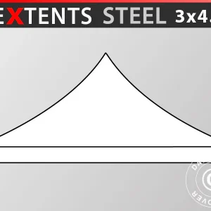 Dachplane für Faltzelt FleXtents Steel 3x4,5m, Weiß