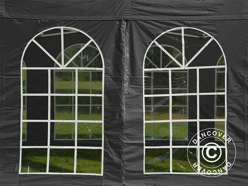 Faltzelt FleXtents Basic v.3, 3x6m Schwarz, mit 4 Seitenwänden - Imagen 5