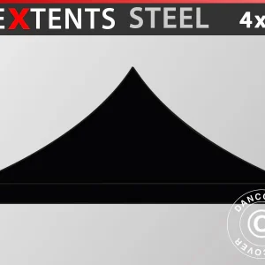 Dachplane für Faltzelt FleXtents Steel und Basic v.3 4x4m, schwarz