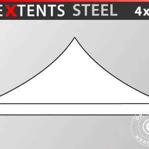 Dachplane für Faltzelt FleXtents Steel und Basic v.3 4x4m, weiß