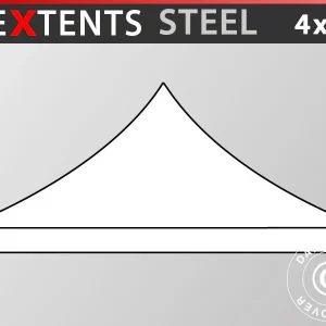Dachplane für Faltzelt FleXtents Steel 4x8m, weiß