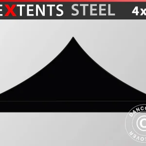 Dachplane für Faltzelt FleXtents Steel 4x8m, schwarz