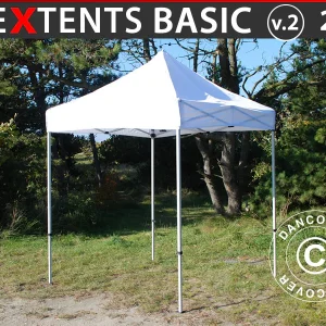 Faltzelt FleXtents Basic v.2, 2x2m Weiß