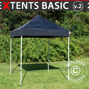 Faltzelt FleXtents Basic v.2, 2x2m Schwarz