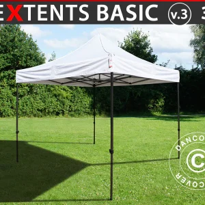 Faltzelt FleXtents Basic v.3, 3x3m Weiß