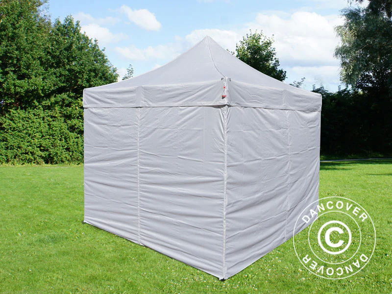 Faltzelt FleXtents Basic v.3, 3x3m Weiß, mit 4 Seitenwänden - Imagen 5