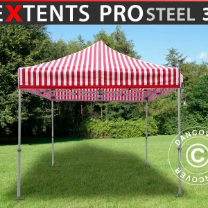 Faltzelt FleXtents PRO Steel 3x3m Gestreift