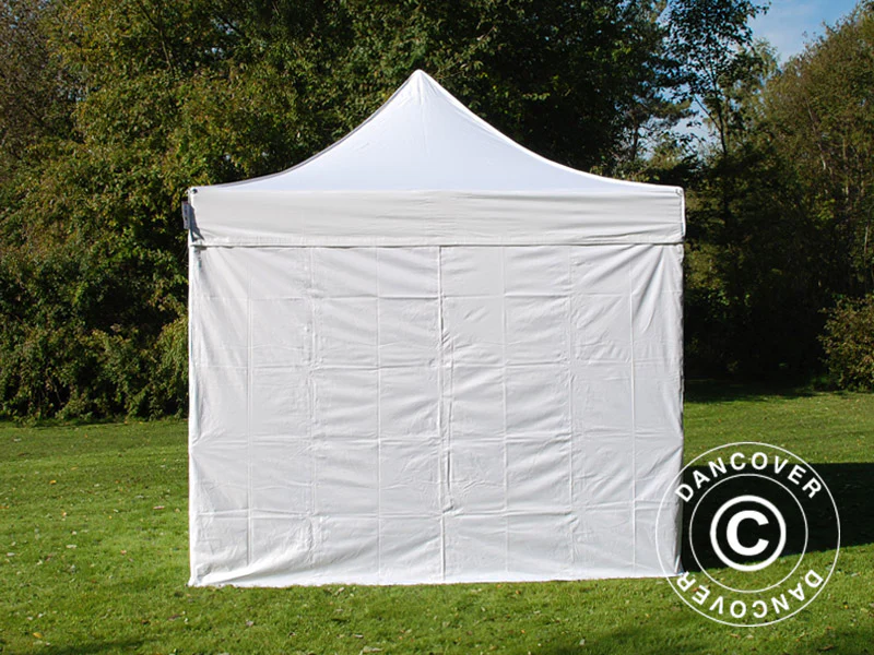Faltzelt FleXtents Basic v.3, 4x4m Weiß, mit 4 Seitenwänden - Imagen 4