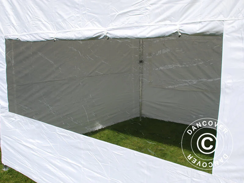 Faltzelt FleXtents Basic v.3, 4x4m Weiß, mit 4 Seitenwänden - Imagen 5