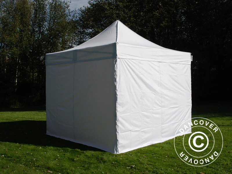 Faltzelt FleXtents Basic v.3, 4x4m Weiß, mit 4 Seitenwänden - Imagen 8