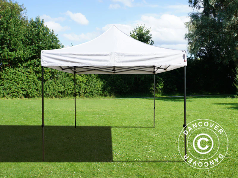 Faltzelt FleXtents Basic v.3, 4x4m Weiß, mit 4 Seitenwänden - Imagen 9