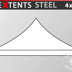 Dachplane für Faltzelt FleXtents Steel 4x6m, weiß