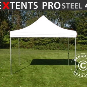 Faltzelt FleXtents PRO Steel 4x4m Weiß