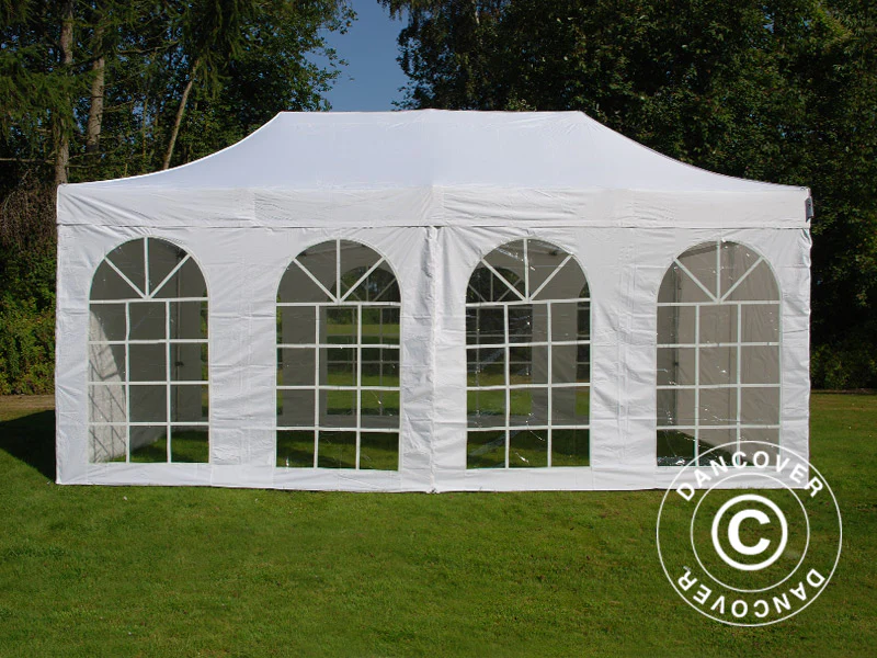 Faltzelt FleXtents Steel 3x6m Weiß, mit 4 Seitenwänden - Imagen 4