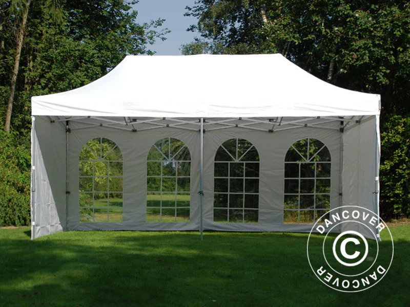 Faltzelt FleXtents Steel 3x6m Weiß, mit 4 Seitenwänden - Imagen 7