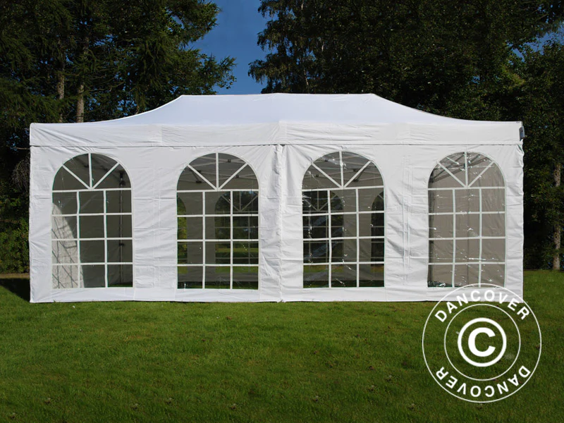 Faltzelt FleXtents Steel 3x6m Weiß, mit 4 Seitenwänden - Imagen 8