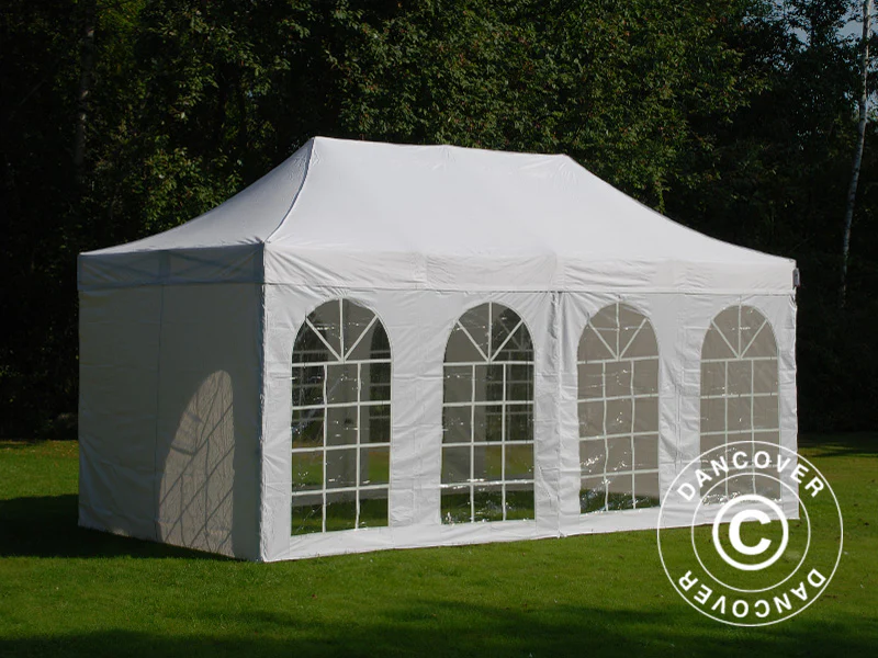 Faltzelt FleXtents Steel 3x6m Weiß, mit 4 Seitenwänden - Imagen 9