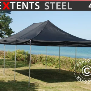Faltzelt FleXtents Steel 4x6m Schwarz