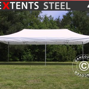 Faltzelt FleXtents Steel 4x8m Weiß