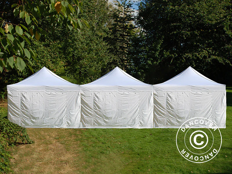 Faltzelt FleXtents® Steel 12x8m Weiß, inkl. 8 Seitenwände - Imagen 6