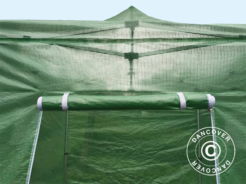 FleX Gewächshaus 3x3m, PE, Transparent/Grün - Imagen 6