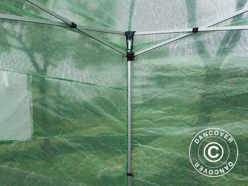 FleX Gewächshaus 3x3m, PE, Transparent/Grün - Imagen 8