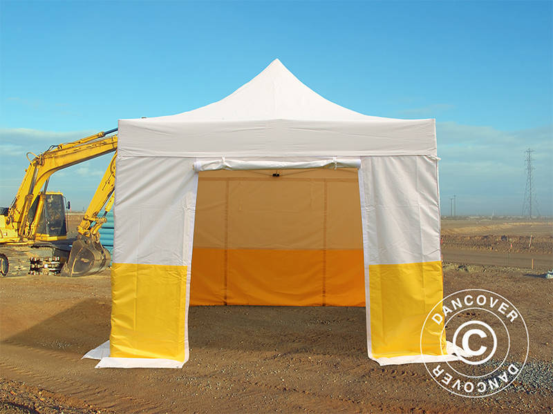 Faltzelt FleXtents® PRO 3x3m, PVC, Arbeitszelt, flammfest, inkl. 4 Seitenwände - Imagen 3