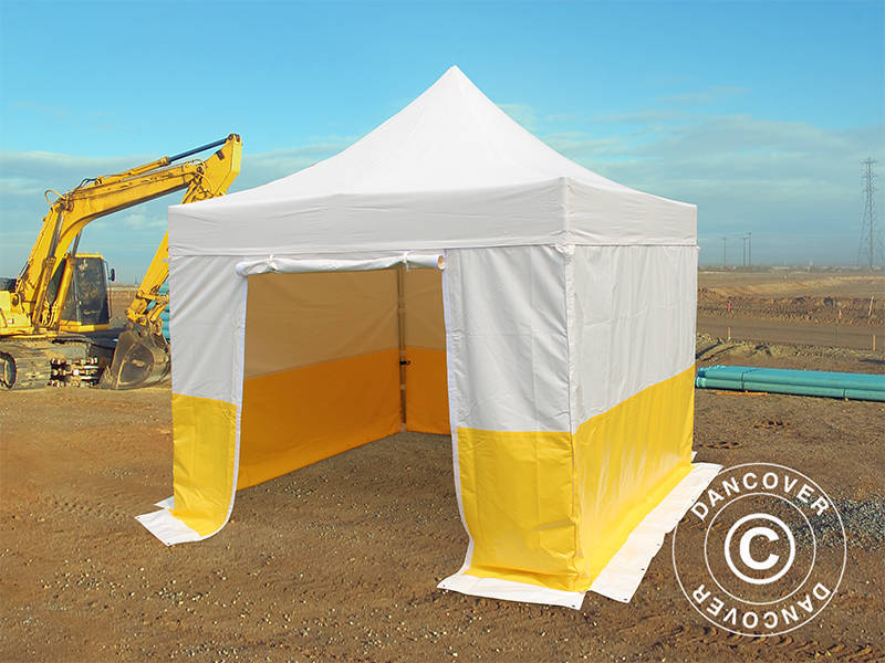 Faltzelt FleXtents® PRO 3x3m, PVC, Arbeitszelt, flammfest, inkl. 4 Seitenwände - Imagen 5