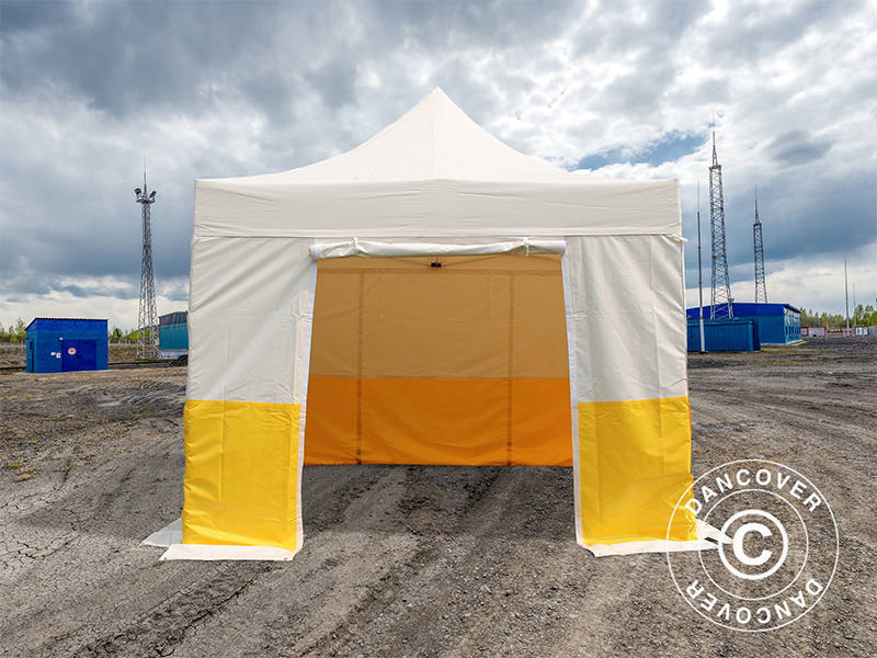 Faltzelt FleXtents® PRO 3x3m, PVC, Arbeitszelt, flammfest, inkl. 4 Seitenwände - Imagen 7