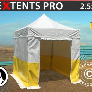 Faltzelt FleXtents® PRO 2,5x2,5m, PVC, Arbeitszelt, flammfest, inkl. 4 Seitenwände