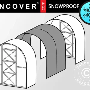 Polycarbonat-Gewächshaus Erweiterung, Duo, 4m², 2x2m, silber