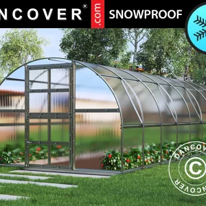 Gewächshaus Polycarbonat TITAN Arch 320, 24m², 3x8m, Silber