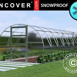 Gewächshaus Polycarbonat TITAN Arch 280, 24m², 3x8m, Silber