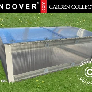 Mini-Gewächshaus Frühbeet 0,93m², 0,93x1x0,38m, Silber