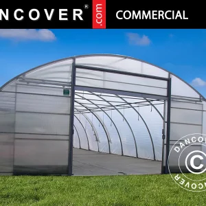 Kommerzielles Tunnel-Gewächshaus, 8,5x15x3,3m, transparent
