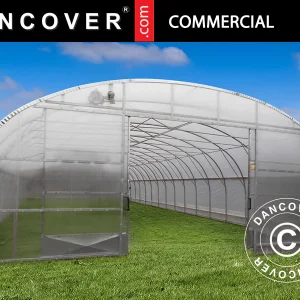 Kommerzielles Tunnel-Gewächshaus, 9,7x16x3,95m, transparent