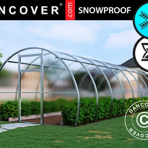 Gewächshaus aus Polycarbonat, Strong NOVA 24m², 3x8m, Silber