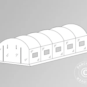 Plane für Foliengewächshaus, 3x8x2m, Folie 180 Mikron, durchsichtig