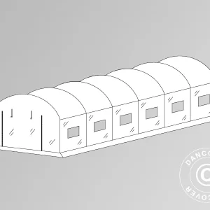 Plane für Foliengewächshaus, 4x8x2m, Folie 180 Mikron, durchsichtig