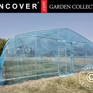Foliengewächshaus, 7,5x10x3m, 100-Mikron PO-Folie, Transparent