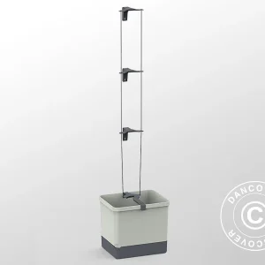 Pflanzgefäß, CURT CUCUMBER, mit Rankhilfe und Wassertank, Hellgrau