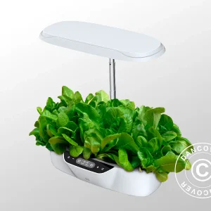 Hydroponic Planter w/LED growth light, 0.204x0.40x0.195 m, White