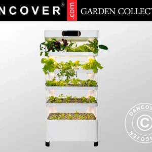 Hydrokultur-Pflanzschrank mit LED, 0,77x0,4x1,7m, Weiß